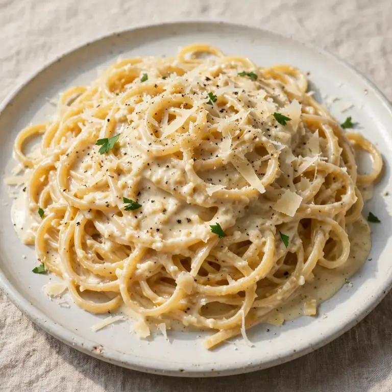 Cremige Garlic Parmesan Linguine – Restaurant-Stil für Gäste