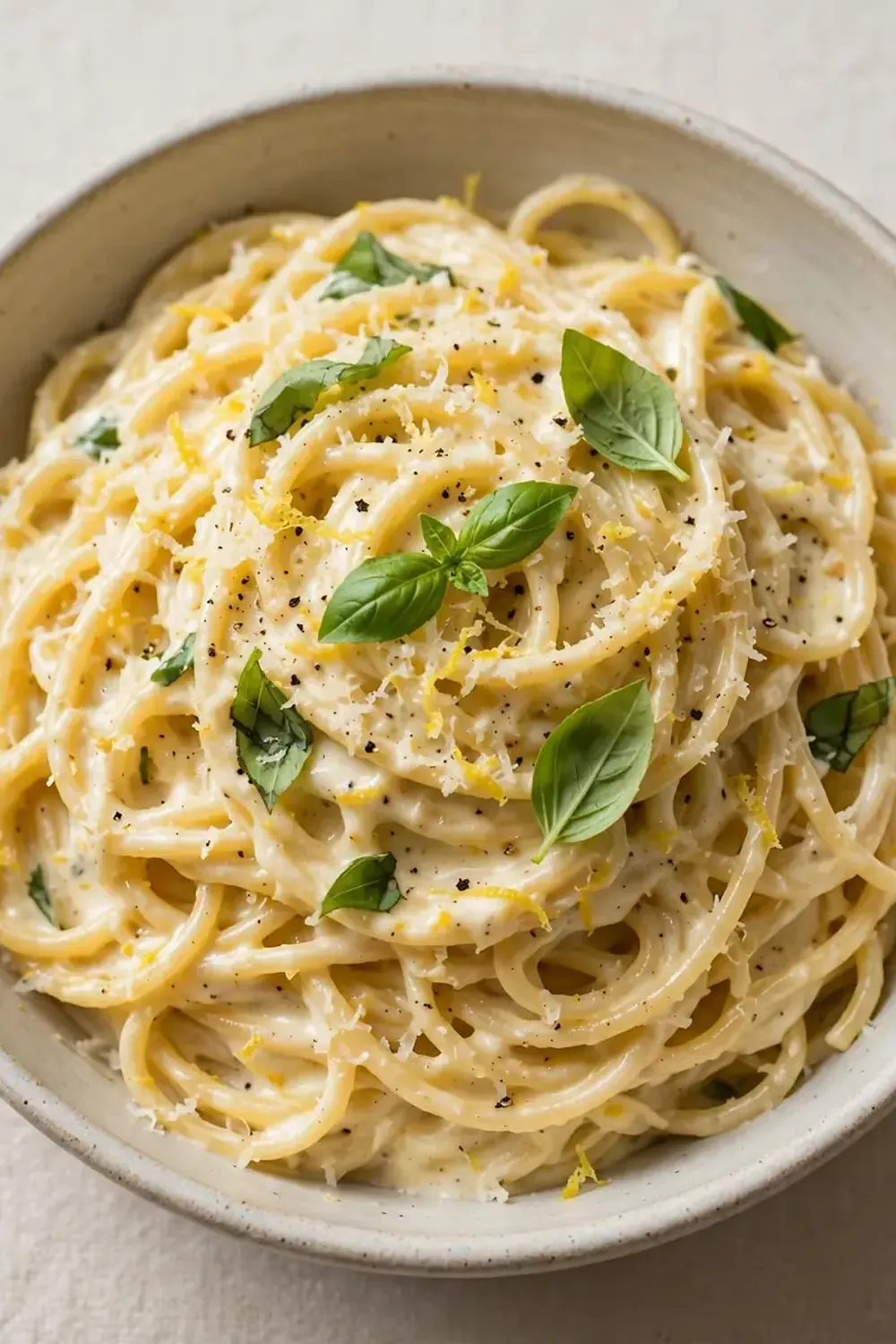 creamy lemon pasta fresh basil