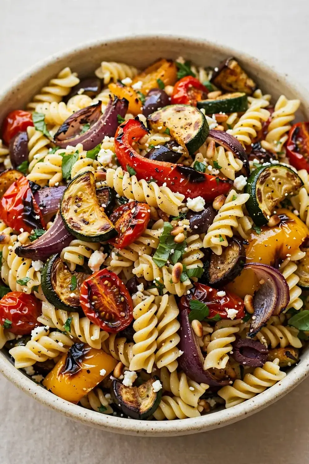 Roasted Veggie and Rotini Pasta Salad