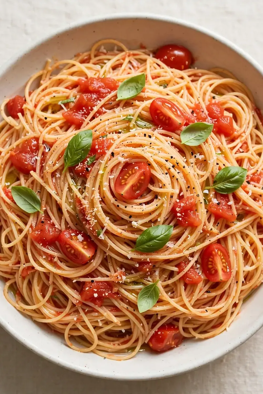 light capellini fresh tomato sauce