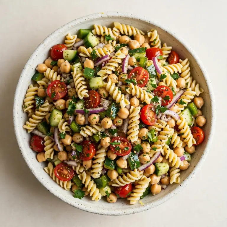 No-Bake Nudelsalat mit Kichererbsen