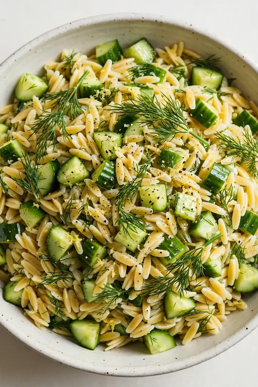 orzo salad cucumbers fresh dill