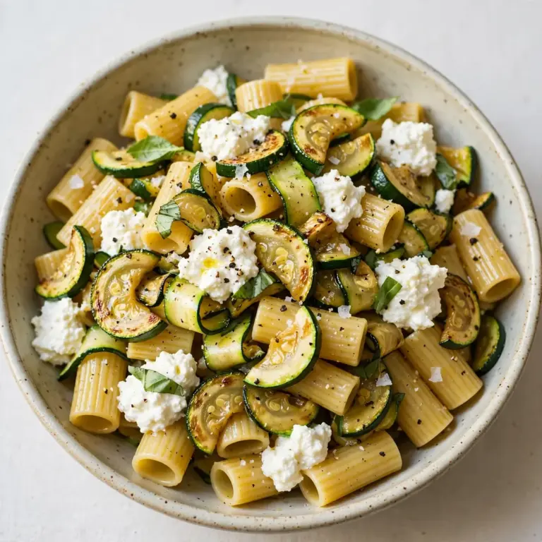 Pasta mit Zucchini und Ricotta