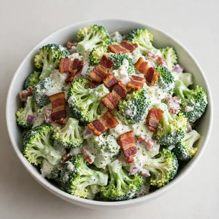 Restaurant-Qualität: Cremiger Brokkoli-Salat mit Beef Bacon