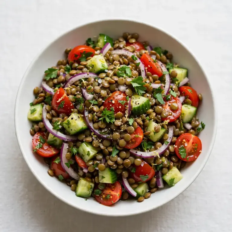 Restaurant-Qualität: Kalter Linsen-Tomaten-Salat