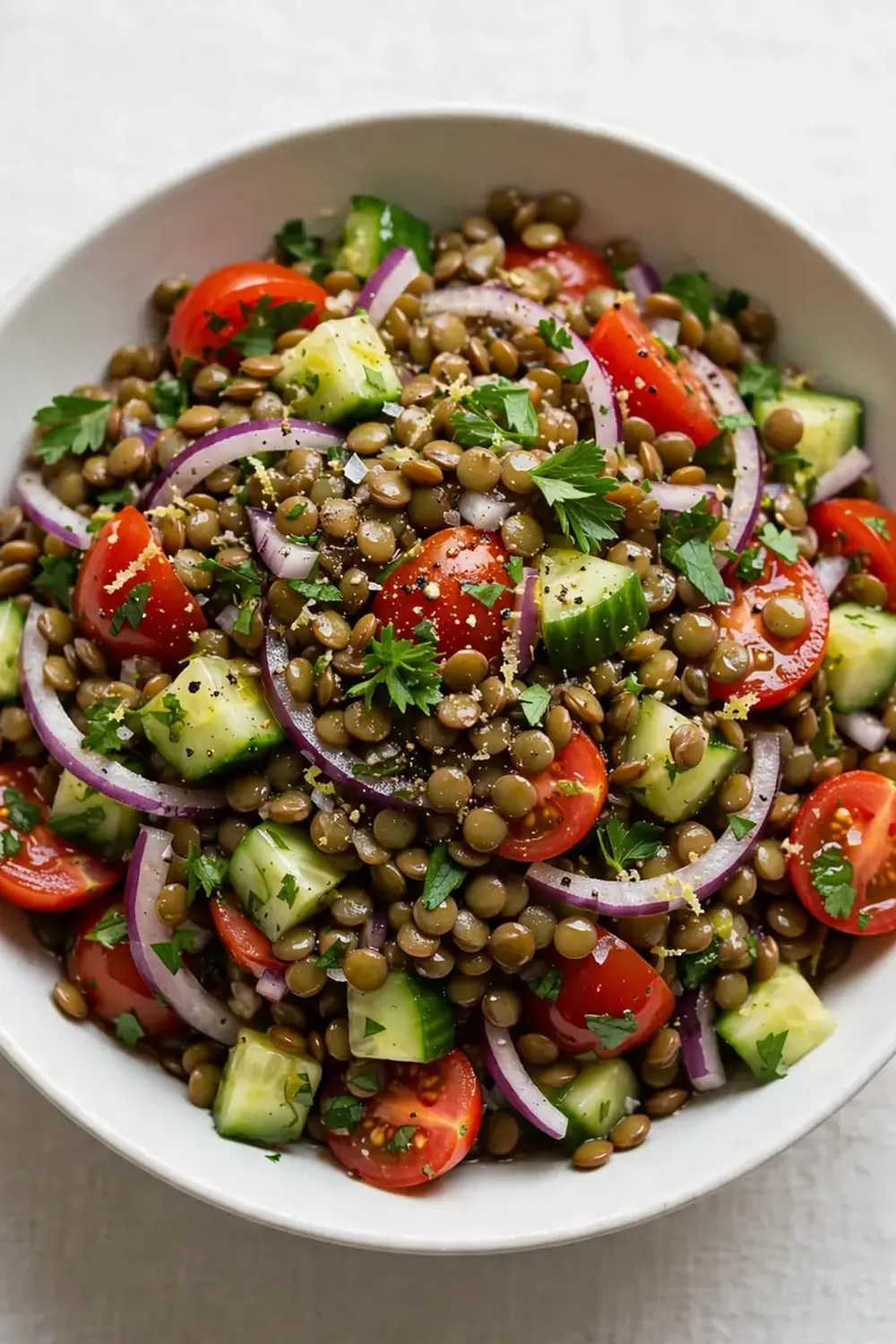 Cold Lentil and Tomato Salad