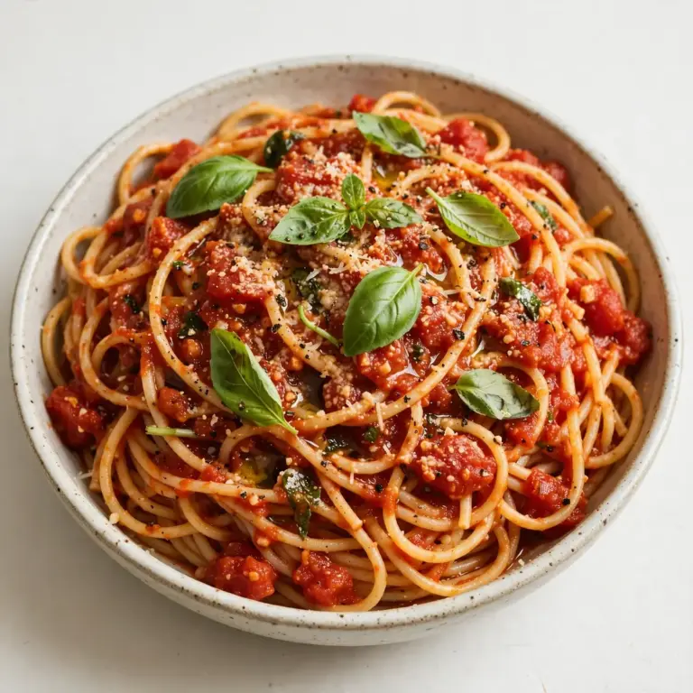 Restaurant-Qualität One-Pot Tomaten-Basilikum Spaghetti