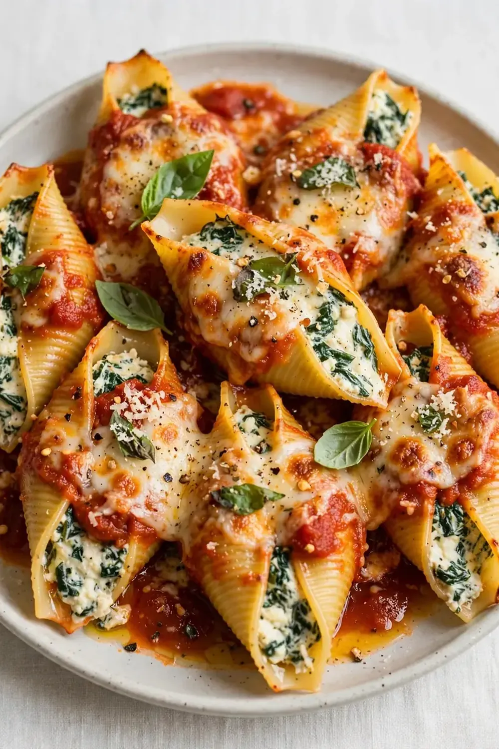 Spinach and Ricotta Stuffed Jumbo Shells