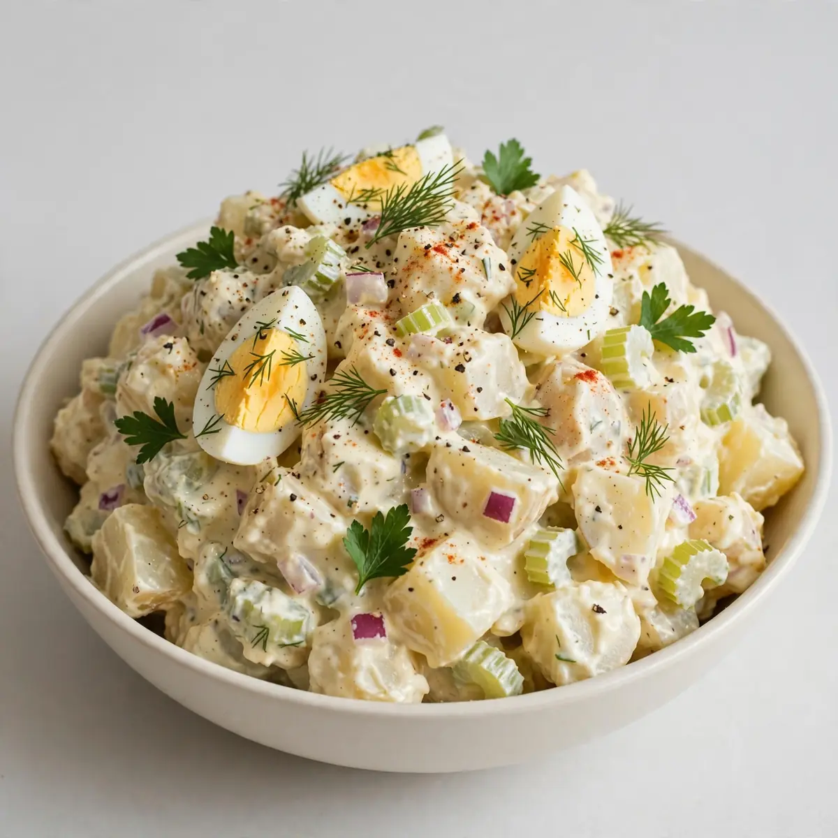 Restaurant-Reifes Klassisches Cremiges Kartoffelsalat-Rezept