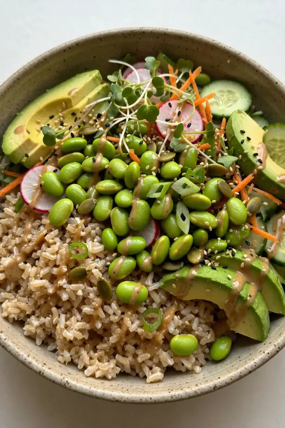 Brown Rice and Edamame Power Bowl