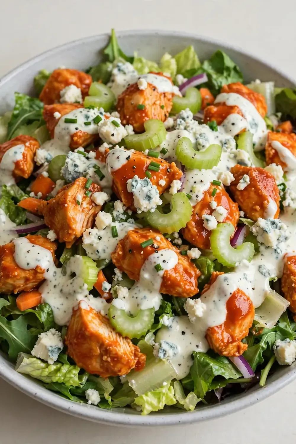 Buffalo Chicken Salad with Blue Cheese Dressing