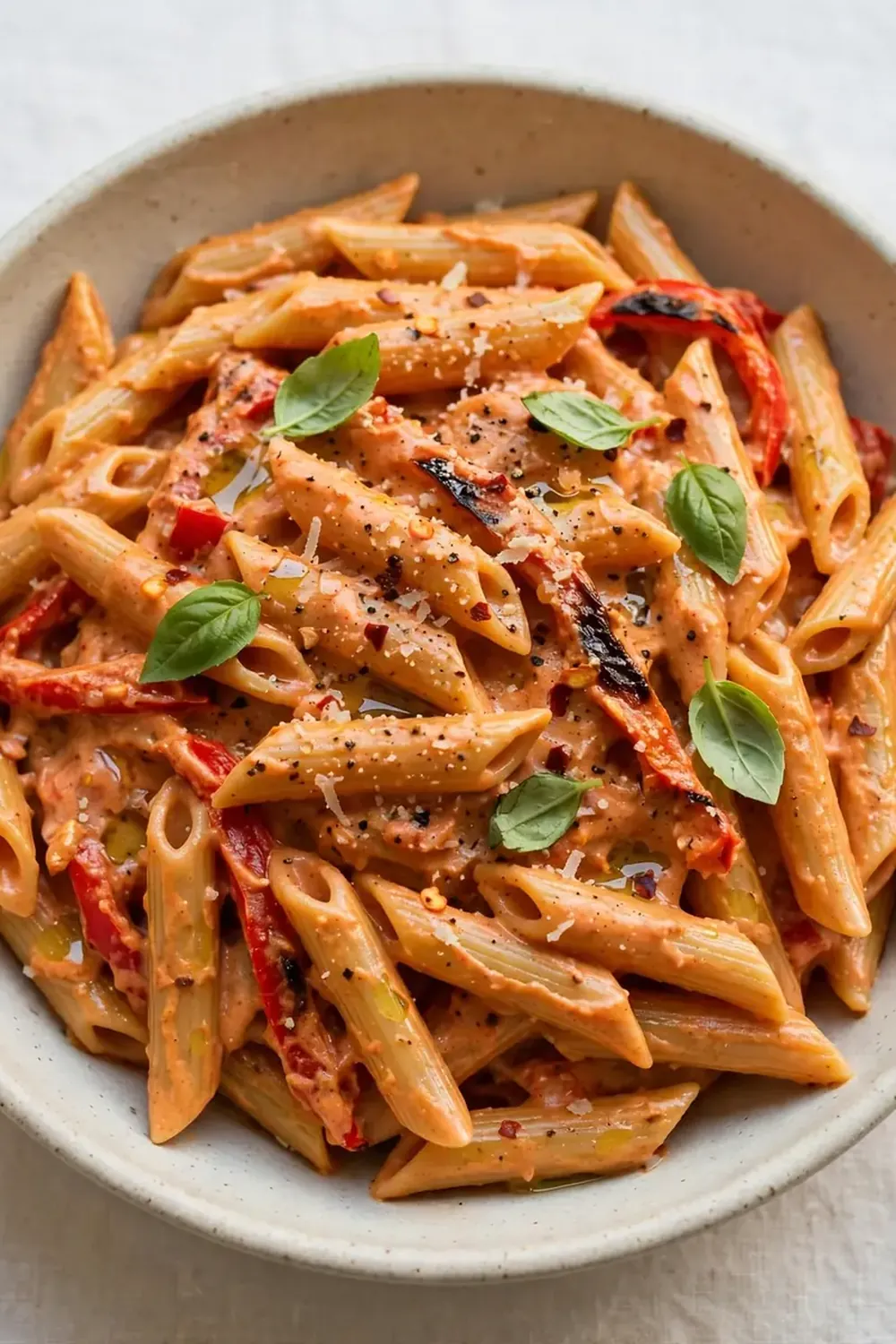 Creamy Roasted Red Pepper Penne