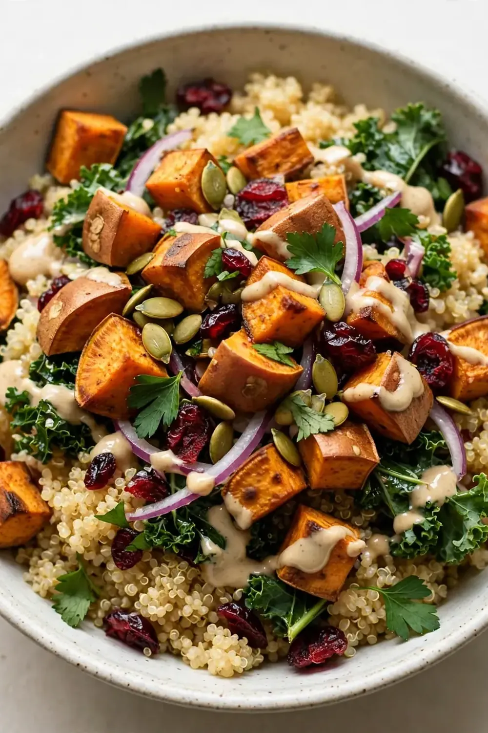 Warm Quinoa and Sweet Potato Harvest Bowl