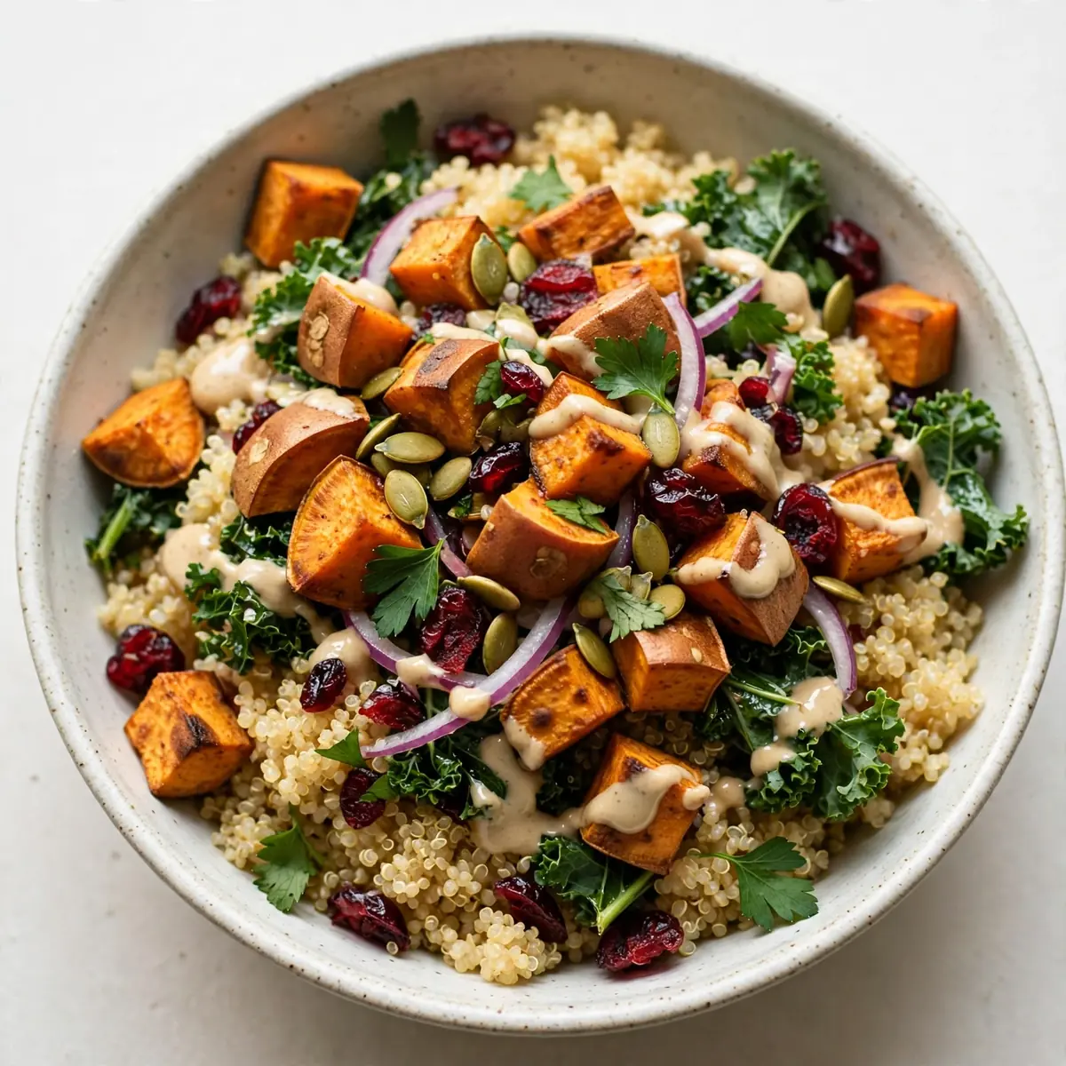 Restaurant-Würdige Quinoa-Sweet-Potato-Harvest-Bowl