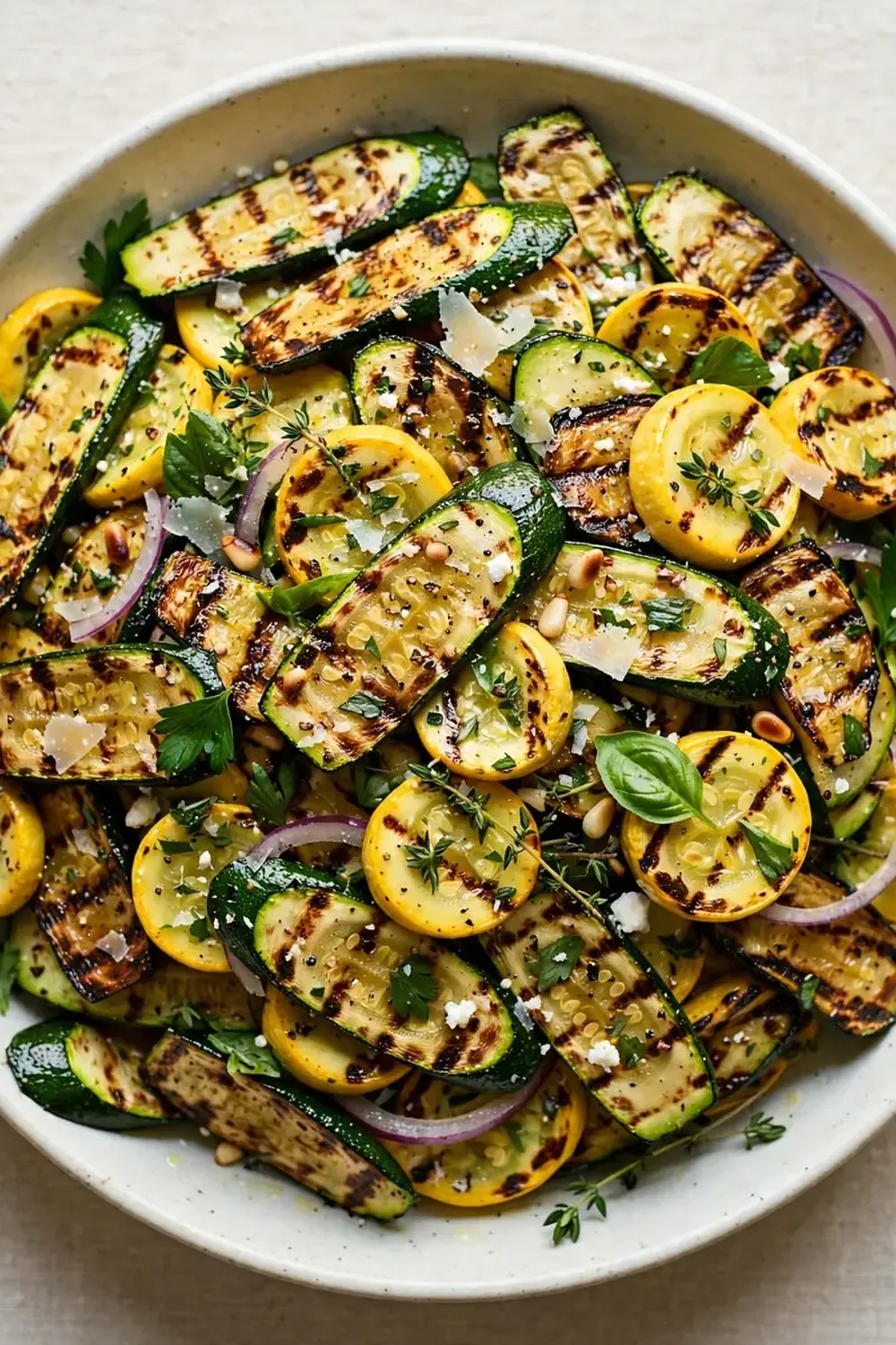 Grilled Zucchini and Yellow Squash Salad