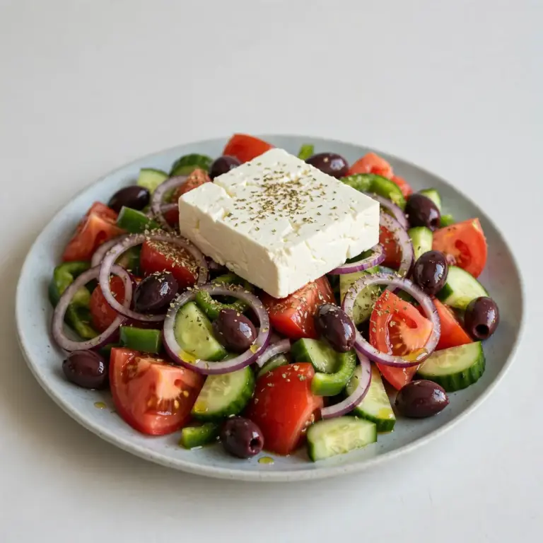 Restauranttauglicher Griechischer Salat mit Block-Feta