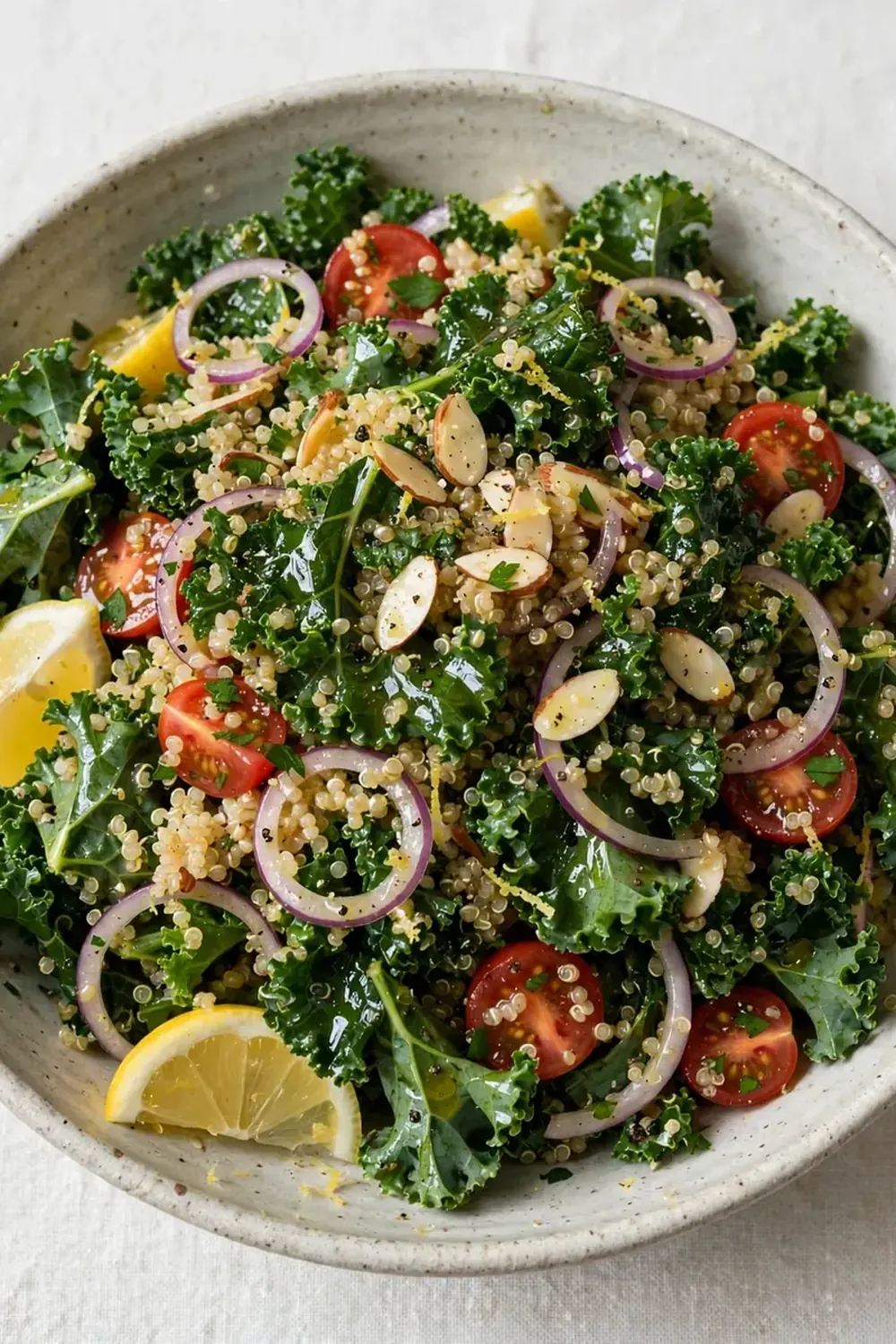 Kale and Quinoa Salad with Lemon Vinaigrette