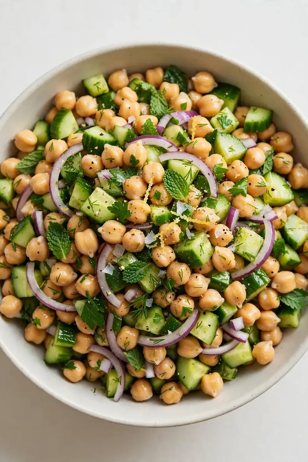 Chickpea and Cucumber Cold Salad