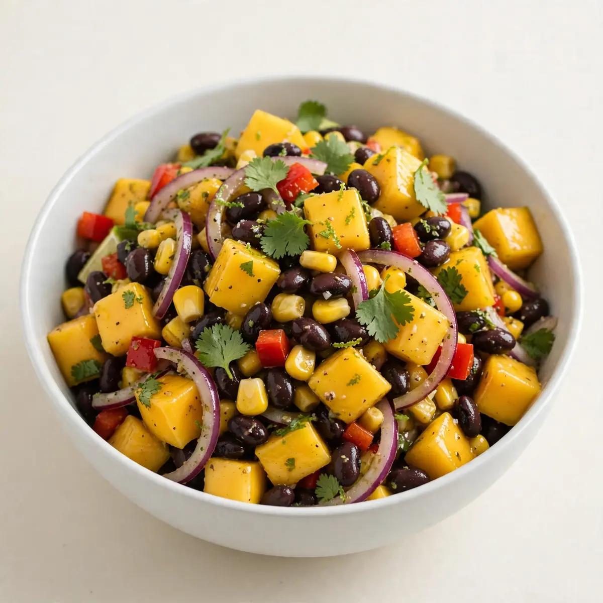 Restauranttauglicher Mango-Black-Bean-Sommersalat