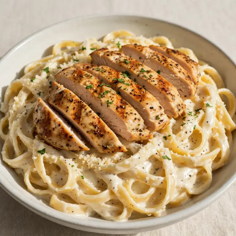 Restauranttaugliches Hühnchen-Fettuccine Alfredo