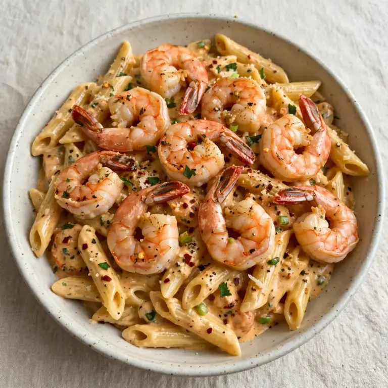 Restaurantwürdige Cremige Cajun-Shrimp-Pasta für Gäste