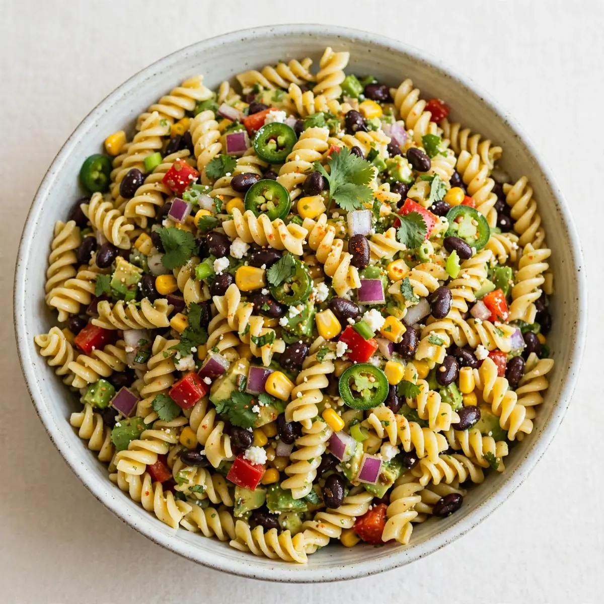 Restaurantwürdiger Südwestlicher Black-Bean-Corn-Pasta-Salat