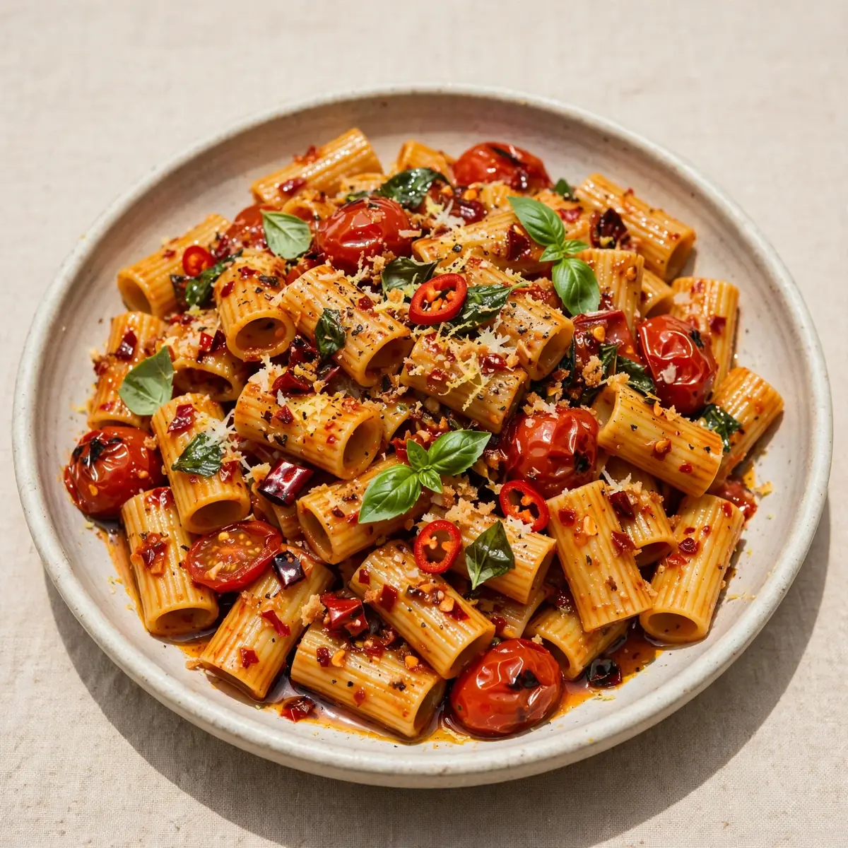 Scharfe Calabria-Chili-Pasta – Sommerlich leicht