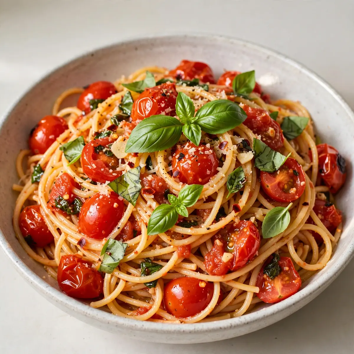 Schnelle Sommer-Tomaten-Basilikum-Pasta