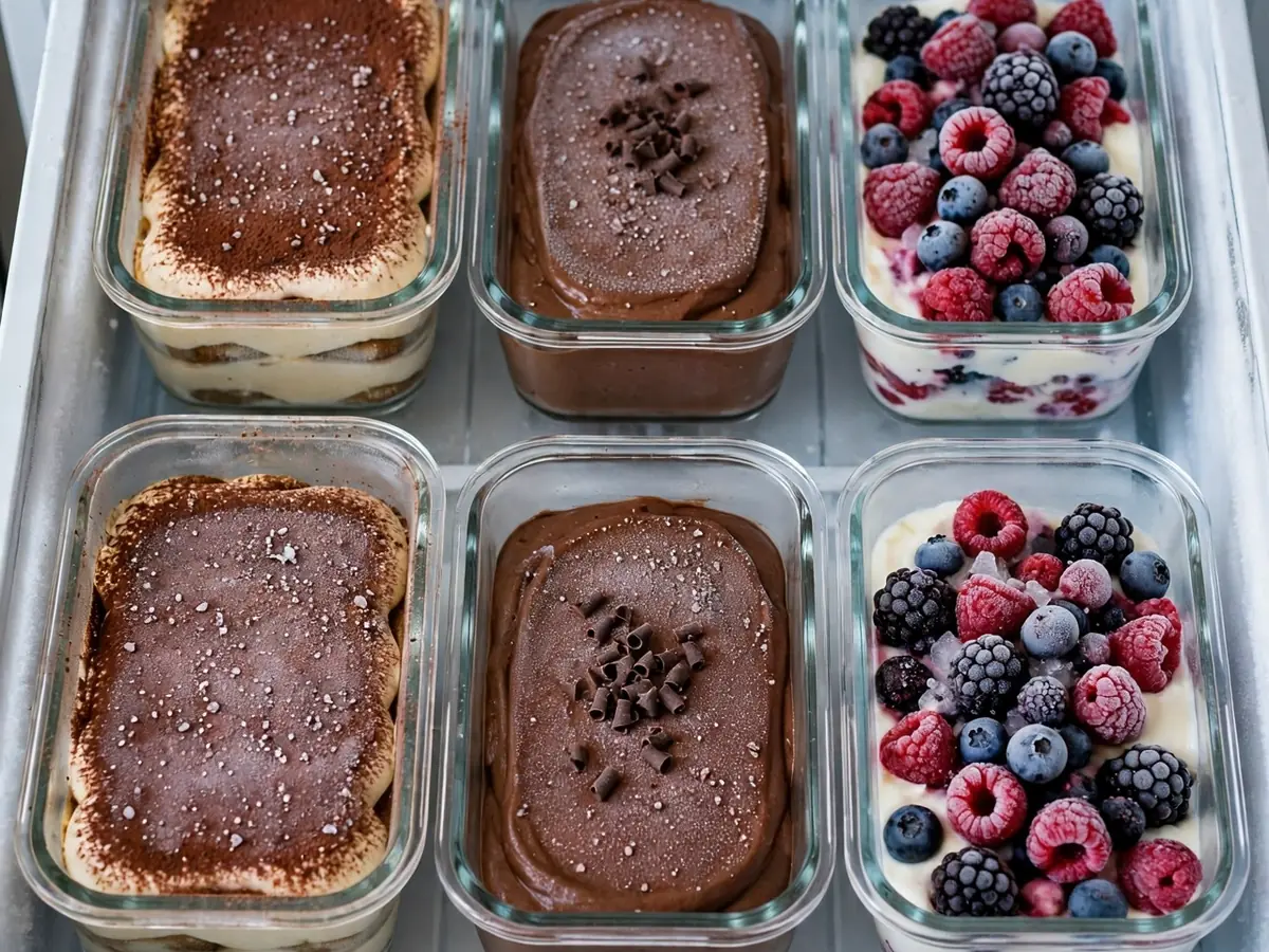 Eingefrorene Desserts für den Vorrat